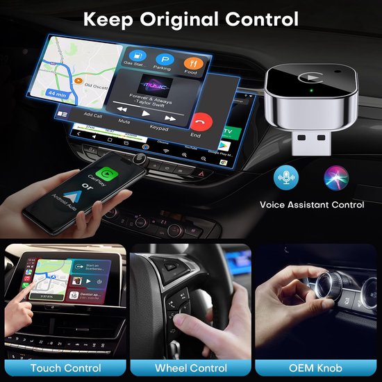 Dongle voor draadloos Carplay & Android - Afbeelding 3